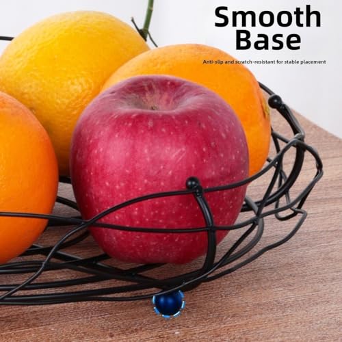 Cesta de frutas de estilo nórdico en metal resistente con estante de dos capas 7