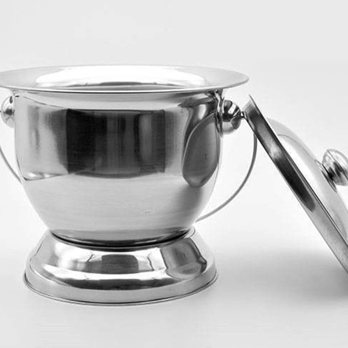 Artibetter Multifunktionaler Urinbehälter aus Edelstahl mit Deckel Leicht zu Reinigen und Bruchfest Tragbares Töpfchen für Erwachsene für Unterwegs und Zuhause