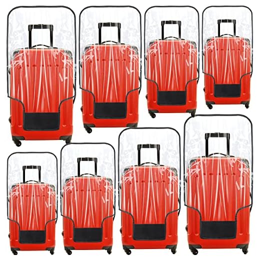 8 Pieces Clear Luggage Covers