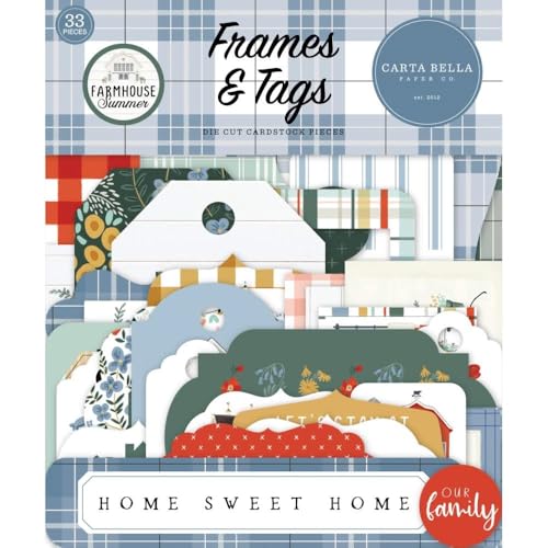Echo Park Paper Company Farmhouse Summer Frames & Tags, White