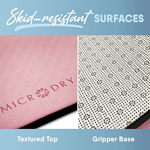 MICRODRY Deluxe Fitness Exercise Yoga Mat for Home & Gym, Extra Thick for High Impact Training, Multi Layered Skid Resistant Surface, Odor Neutralizing with Carrying Strap - Image 5