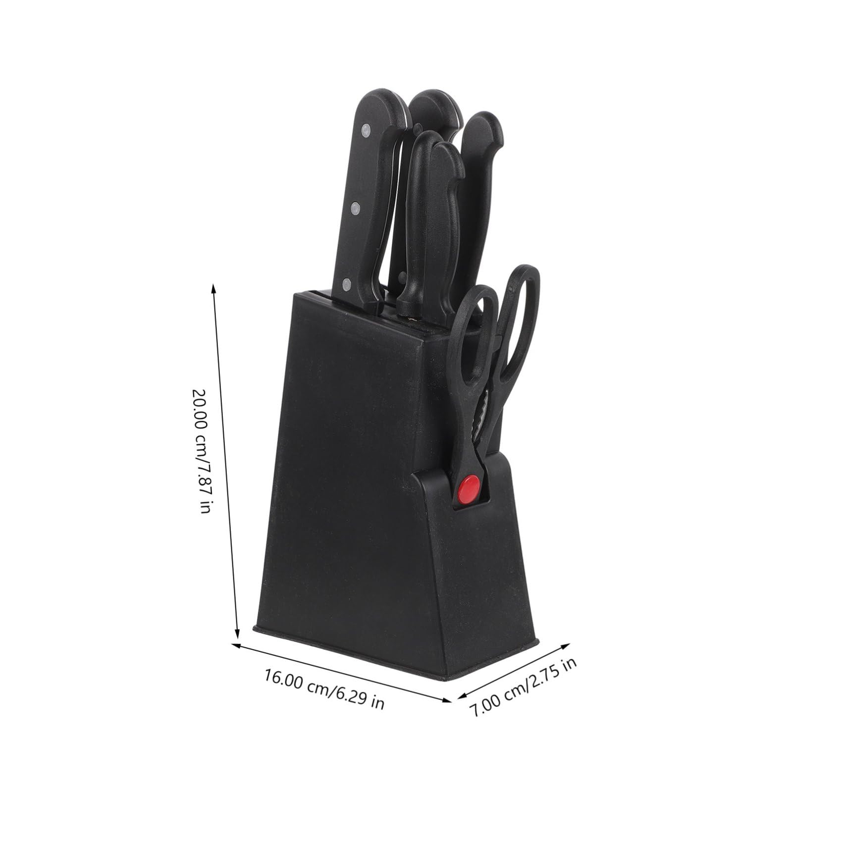 Juego de Cuchillos de Cocina Negro 8 Piezas de Acero Inoxidable