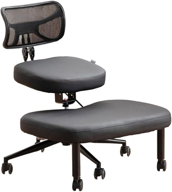 Professional Ergonomic Kneeling Chair,with Back Support Height Adjustable,Orthopedic Correcting for Bad Backs Neck Pain