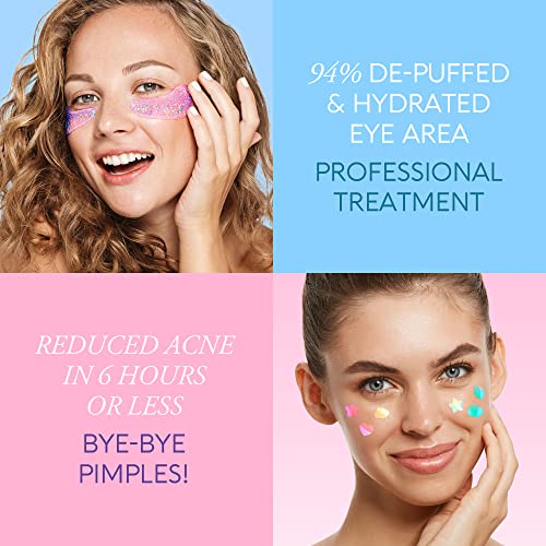 Maree Eye Gels & Acne Patches With Natural Algae Extracts - Anti-Aging Eye Masks That Reduce Dark Circles - Hydrocolloid Acne Treatment That Reduce Zits, Pimples, Blemishes - Dermatologist Reviewed #TOP2