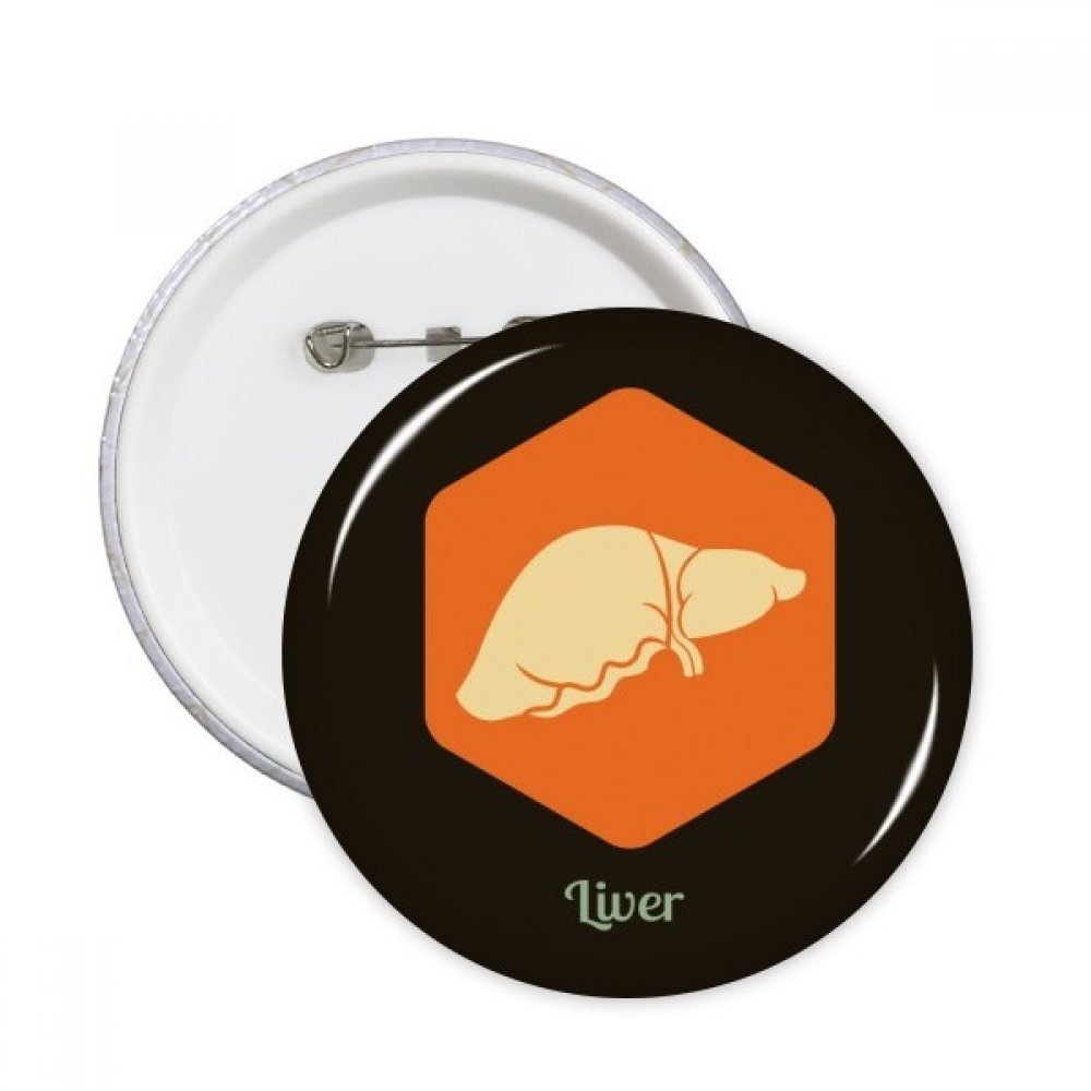 Pins badge bouton foie orange rond DIYthinker taille S
