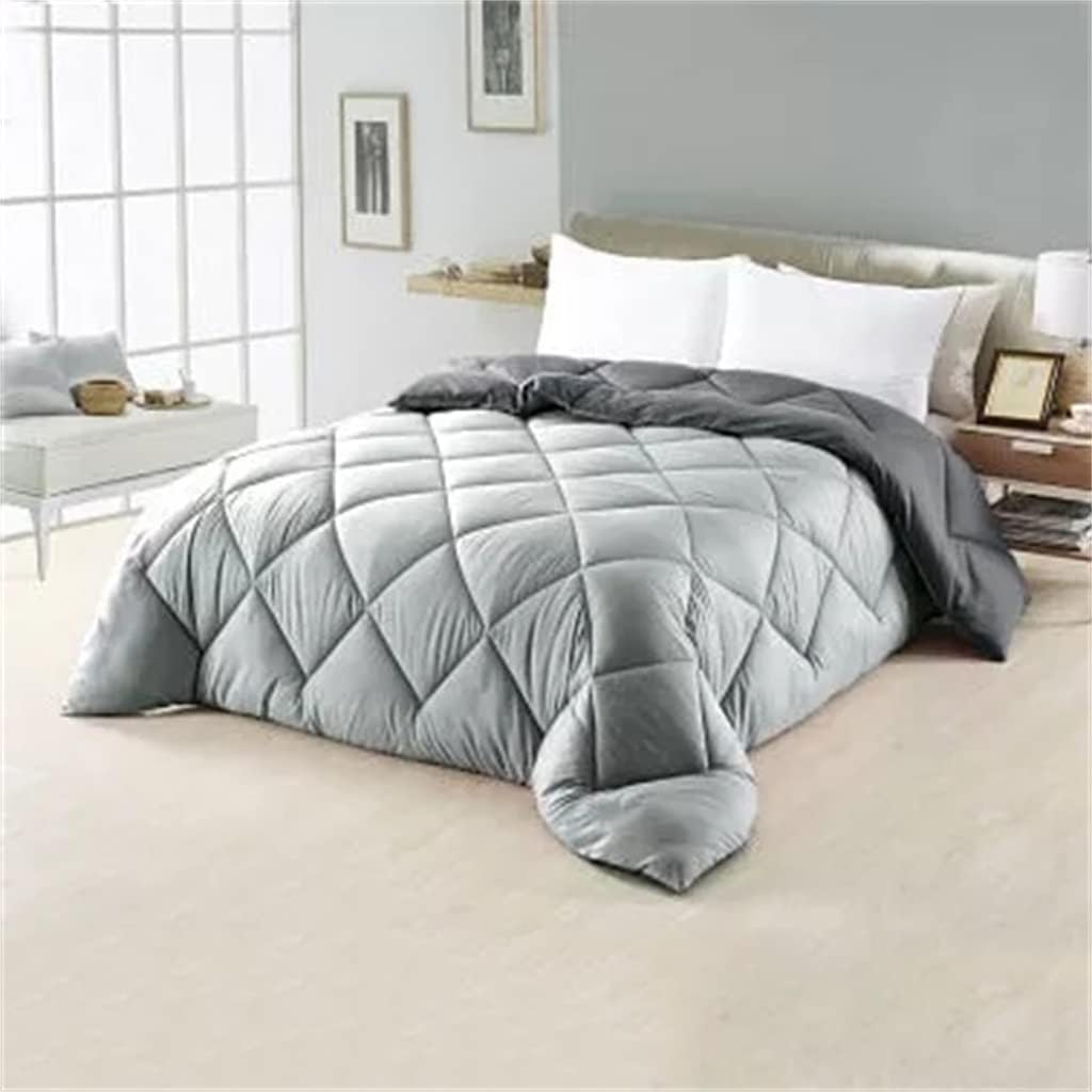 Winter Super Soft Quilt Duck Down Duvet Goose Bed Velvet Comforter Down Duvet Quilts Microfiber Bedding(D,240X220 cm)