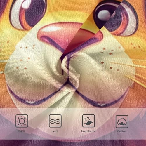 Cute Painting Lion Brown Mane Girl Panties Cute Girls Underwear Toddler Cotton Florals Kids Briefs Undies 2t3