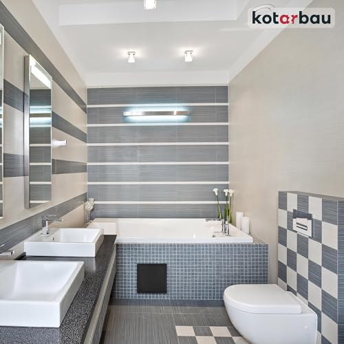 KOTARBAU® Revisionstür 30x30 cm Revisionsklappe Trockenbau Schwarz Kunststoff Wartungsklappe Revisionsdeckel Serviceklappe Revitür Reinigungsklappe