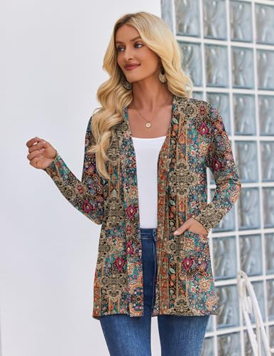 Zeagoo Women's Lightweight Cardigan Sweaters Open Front Long Sleeve Casual Loose Thin Cardigans with Pockets 20253