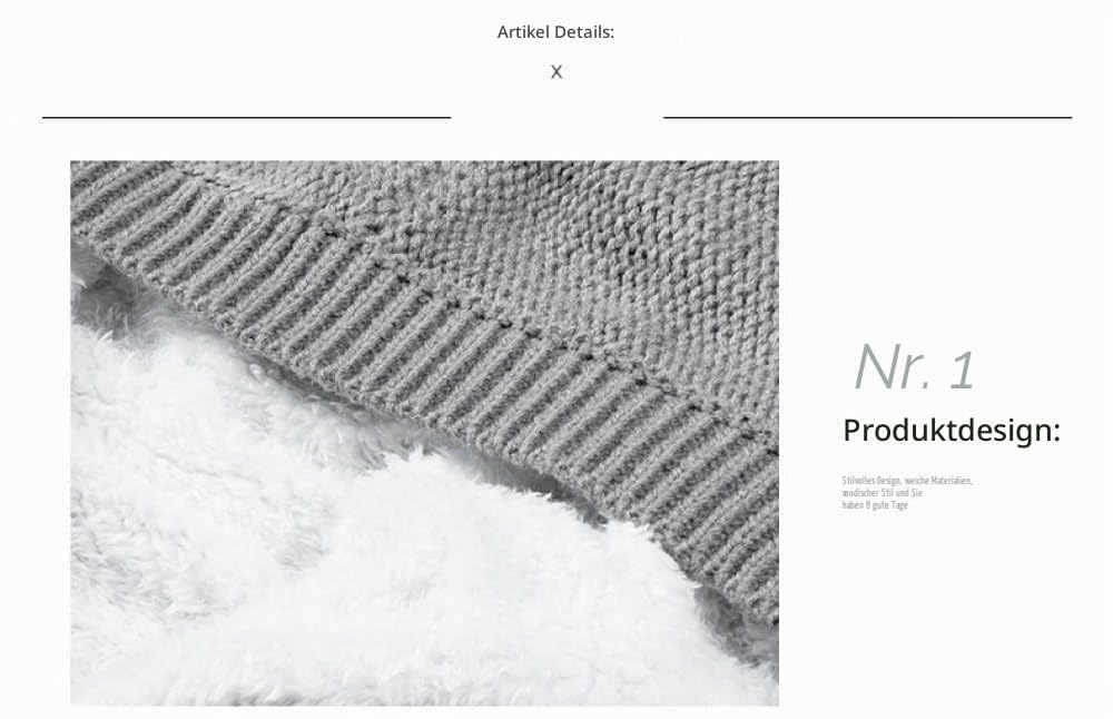 Grobe Strickjacken Mit Kapuze Für Damen Grau Mit Zopfmuster Fleece Gefüttert Strickjacken Offene Vorderseite Hornschnalle Damenpullover Mantel Warme Winterjacke Strickpullover Oberbekle