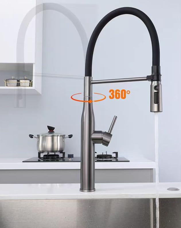 Grifo de cocina magnético LWX para evitar salpicaduras con triple salida 2