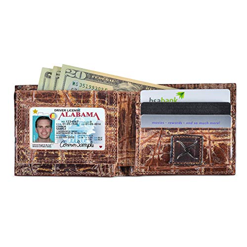 Twisted X Bifold Embossed Leather Wallet (Elephant)2