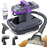 Polsterreiniger Gerät 450W 13kPa, Nasssauger Polsterreiniger für Sofa & Auto, Waschsauger Teppichreiniger mit 3 Bürsten & Doppeltanksystem, Tragbarer Polster & Teppichreiniger, 2,6 kg Handreiniger