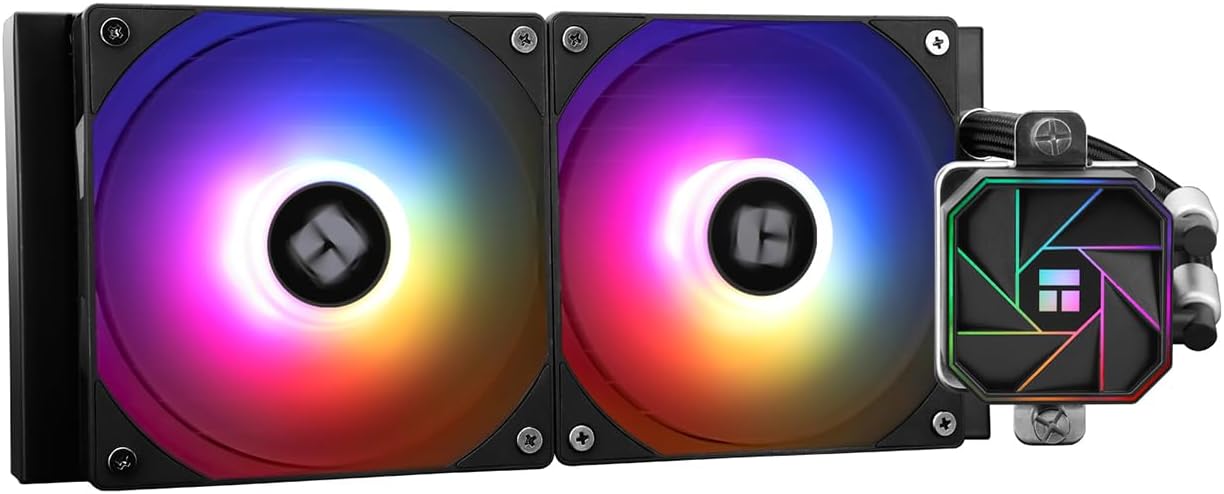 Aqua Elite 240 V3 Aio CPU Cooler,240 Liquid Cooling Row,ARGB PWM Cooler Fans,for Intel LGA1150/1151/1155/1156/1200/2011/1700,AMD:AM4/AM5,PC Cooler Aio
