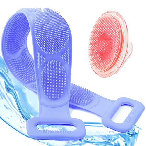 Silicone Body Back Scrubber,Morgles Exfoliating Back Scrubber for Shower Silicone Bath Body Brush for Men & Women Exfoliating