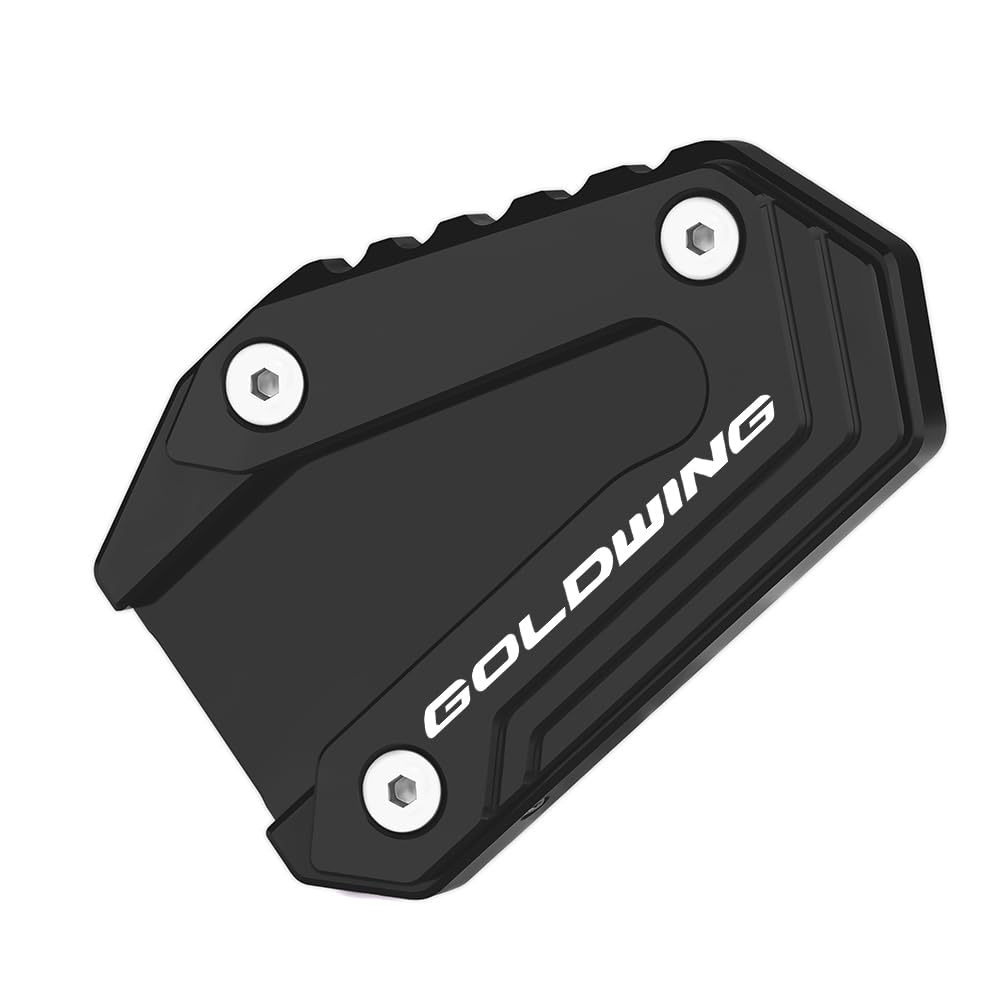 Modeer Supporto per Honda Goldwing GL1800 2002~2017, Supporto Laterale CNC per Moto, Cuscinetto di Prolunga per Piedi, Accessorio Goldwing GL 1800 (Nero)