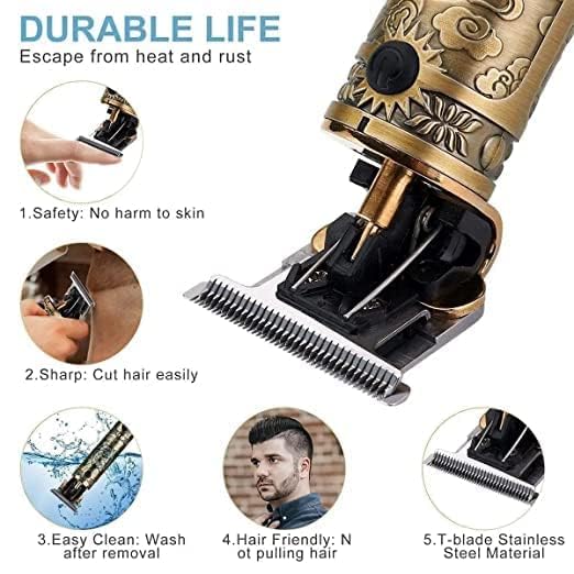 Image of Premium Electric Shaver for Men and Women - Brushless Silent Motor, Portable, Waterproof, Mini Travel Trimmer With Face Shaving Razor (Gold)
