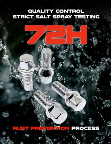 Set of 20 Veritek 14x1.5mm Chrome Wheel Lug Bolts for Aftermarket Custom Wheels Only 2.16 Inch 28mm Shank 17mm Hex Conical Seat - Thumbnail 6