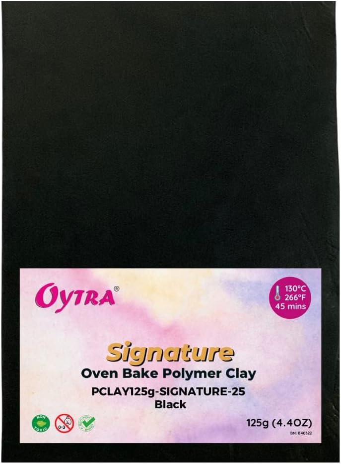 Oytra Polymer Clay 125g Signature Series Oven Bake Craft Clay for Jewelry Making, Earrings Miniatures & DIY Art Sculpting Soft Modeling Clay for Beads Charms Crafts Gifts