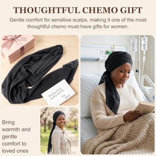 Image of DRESHOW Turban Headwrap for Women Long Hair Head Scarf Headwraps Chemo Headwear Lightweight Hair Loss Covering Hat