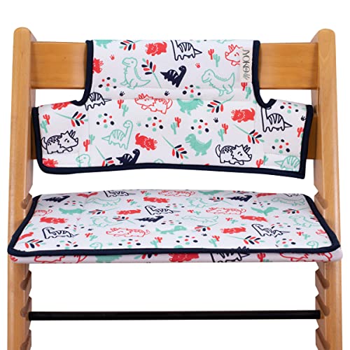 Image of JYOKO Kids Cushion Made Cotton 100% Compatible with Stokke Tripp Trapp high Chair (Dino Party)