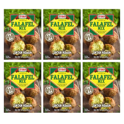 Ziyad Falafel Dry Mix - Vegan/Vegetarian, Non-GMO, 12 oz (Pack of 6)