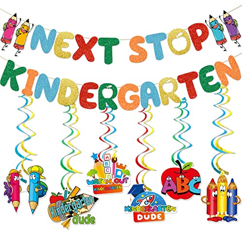Preschool Graduation Banner Preschool Graduation Decorations Set Prek Graduation Decorations Preschool Party Decorations Preschool Graduation Party Supplies (blue)