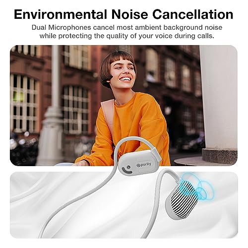 Image of Purity Air Open Ear Headphones - True Air Conduction Wireless Bluetooth Open Ear Earbuds with Dual Mic for iPhone /Android - Secured Long Wearing Comfort, Sports Sweat Resistant (BWS144)