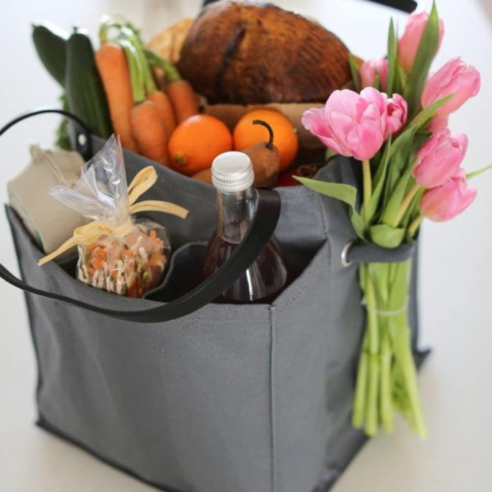 CapaBunga Tote+Able Farmer's Market Tragetasche mit 7 Taschen, Grau