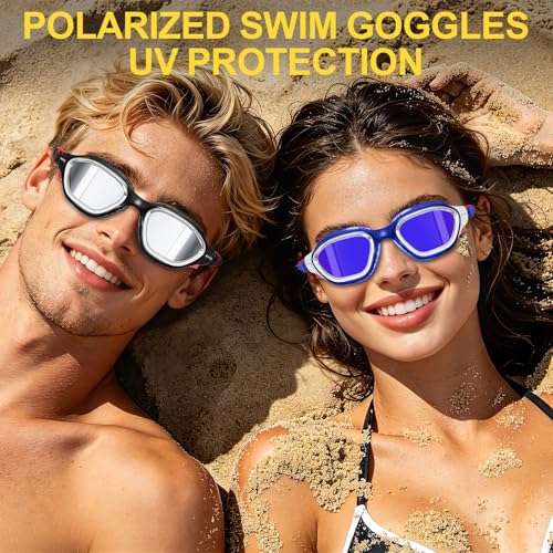 Image of Whale Swim Goggles Polarized Anti-Fog Lenses, Unisex | 100% UV Protection | Anti-Fog Goggles High Definition, Wide-Angle View