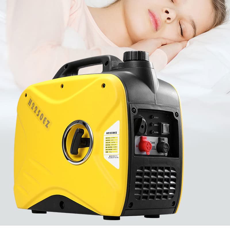 Aire acondicionado de estacionamiento 24V, generador automático gasolina, arranque remoto, vehículo carga CC, silencioso, pequeño diésel,Alta Precisión(Yellow)