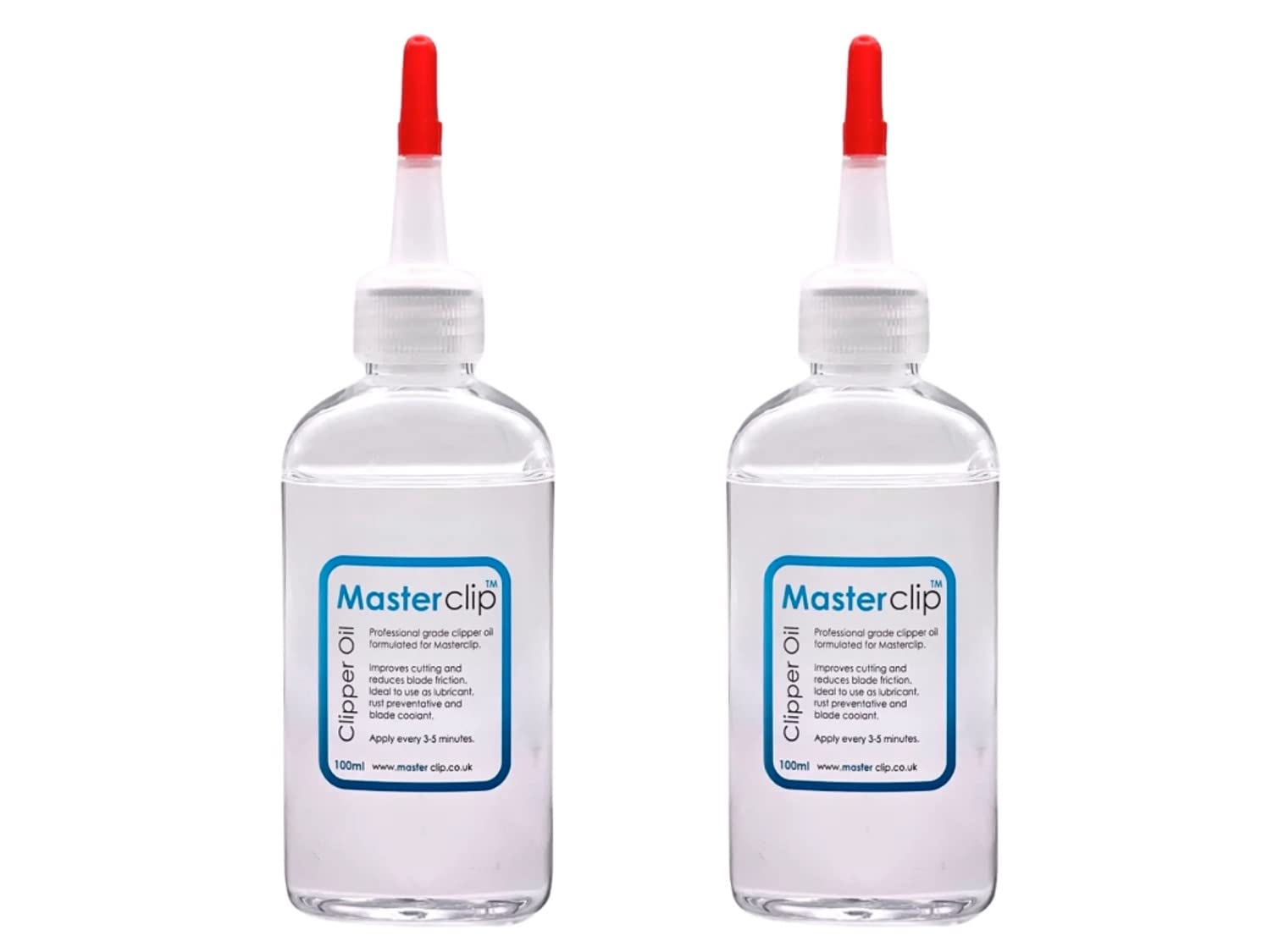 Masterclip Clipper Blade Oil 100ml x 2 – Lubricant for Dog Clippers, Horse Clippers & Trimmers