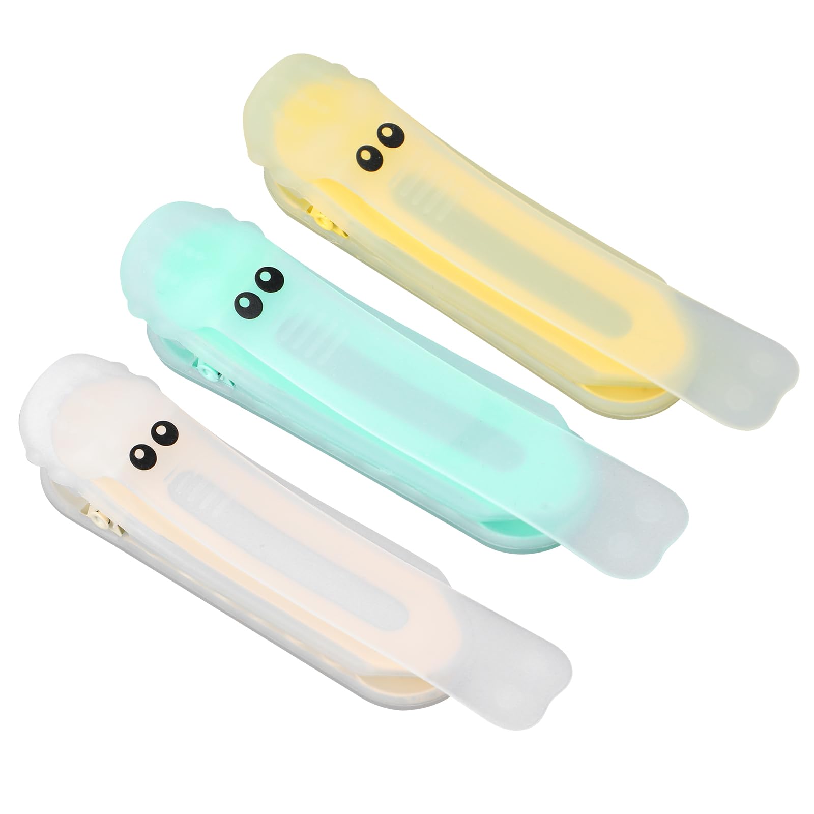3pcs Automatic Bookmark Clip for Reading, Silicone Visualized Book Markers for Reading Lovers Gifts Accessories Women Men Teacher