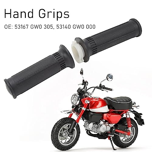 Manoplas para Motocicleta, Preto 22 Mm 1 par de Manoplas para Guidão 53167 GW0 305 Mini Trail Z50JZ