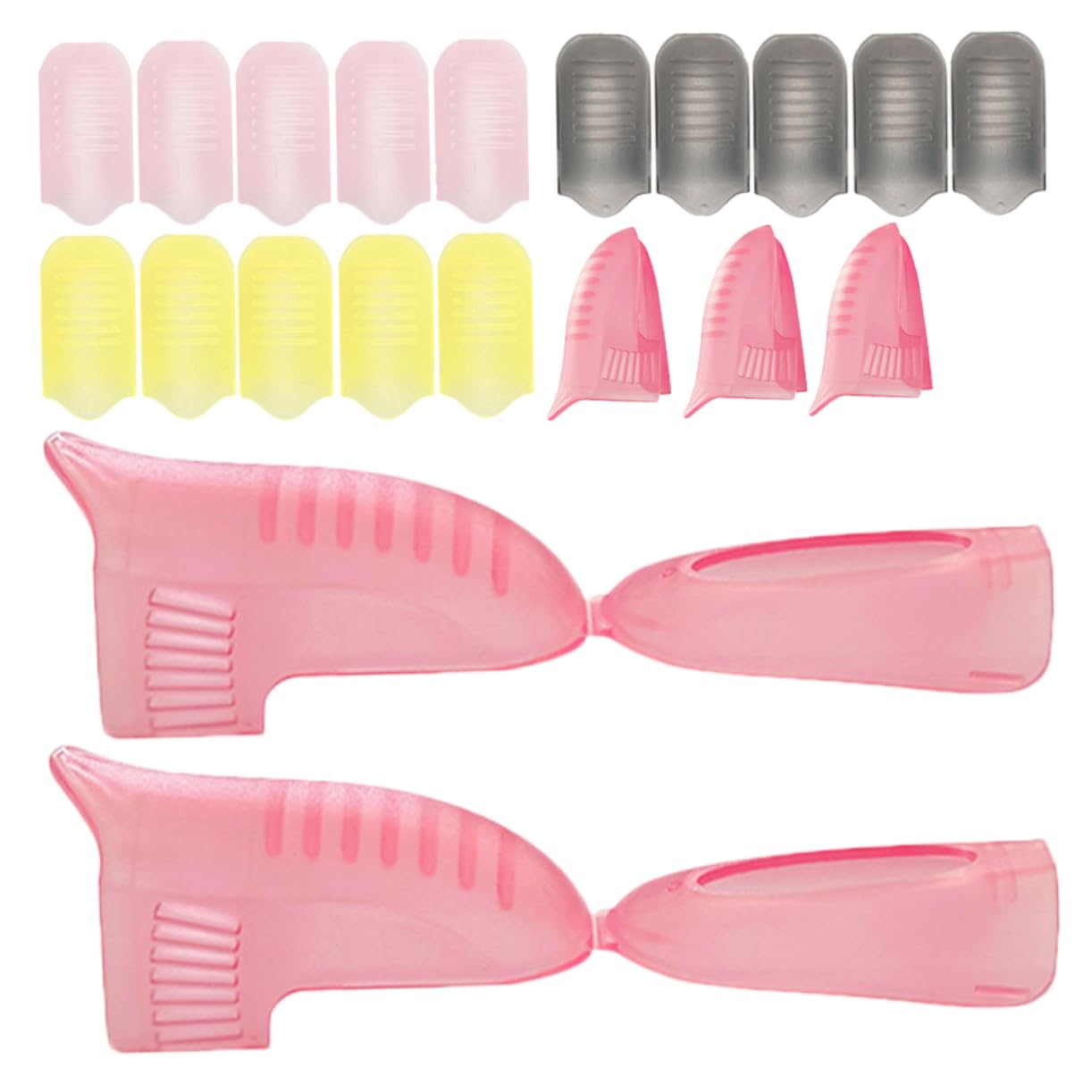 FRCOLOR 4 Juegos Kit De Quitaesmalte De Cristal Pinzas Para Esmalte De Uñas Pinzas Para Uñas De Los Dedos Pinzas Para Uñas Para Quitar El Esmalte Pinzas Para Quitar La Manicura 20 piezas*4