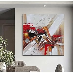 Canvas Schilderijen Moderne Kleurrijke Kleurblokken Lijnen Abstract Wall Art Pictures voor Woonkamer Decoratie 40x40cm…