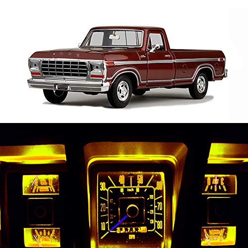 Image of WLJH Super Bright Amber Dashboard Instrument Cluster Panel Gauge Backlighting Indicator Lamp Bulb Full Led Light Kit For Ford F150 F250 F350 1967-1979, Pack of 8 | 3030 SMD, 200lm, Dash Instrument Illumination, Warning Indicators, No Soldering, Nighttime Readability, 8-Pack