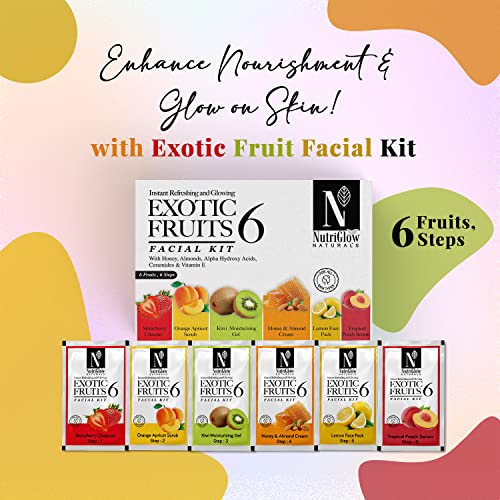 NutriGlow Natural’s Exotic Fruit Facial Kit with Honey, Vitamin E for Radiant Glow,Pack of 2 (60 Gm Each) - Image 2