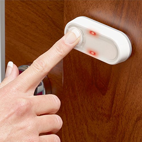 Honeywell Home Funk-Klingeltaster mit Namensschild und LED-Funktionsanzeige , weiß, DCP511