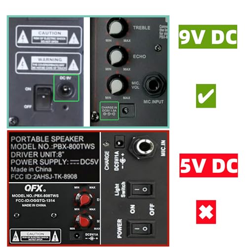 Chargeur pour enceinte QFX PBX-8 Party pour remplacer votre câble perdu - 4