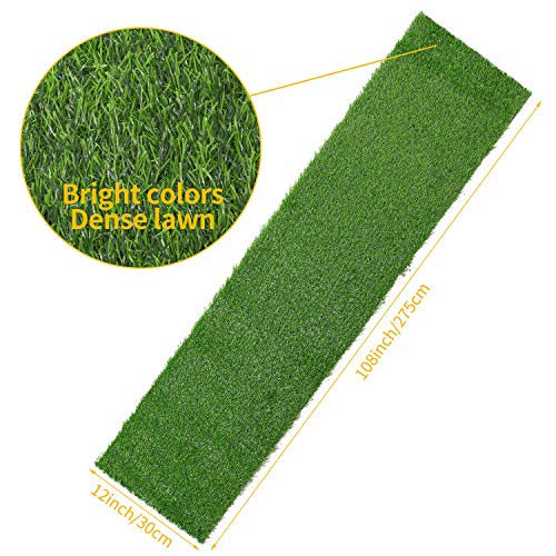 Aneco Artificial Grass Table Runners Carpet Roll Synthetic Grass Table Runner 12 X 108 Inch Grass Tabletop Decoration For Spring Fall Summer Holiday, Baby Shower, Wedding, Birthday, Banquet #TOP2