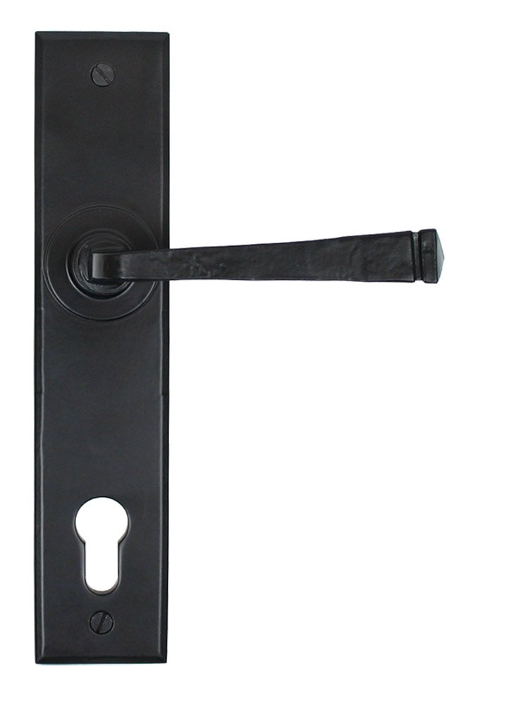 From The Anvil Black Avon Lever Espag. Lock Set