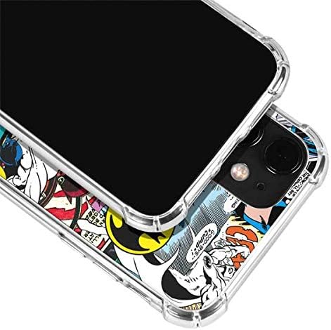 Skinit Clear Phone Case Compatible with iPhone 12 - Officially Licensed DC Comics Batman Vintage Pose Collage Art Design