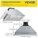VEVOR Insert Range Hood, 800CFM 3-Speed, 27 Inch Stainless Steel Built-in Kitchen Vent with Push Button Control LED Lights Baffle Filters, Ducted/Ductless Convertible, ETL Listed…