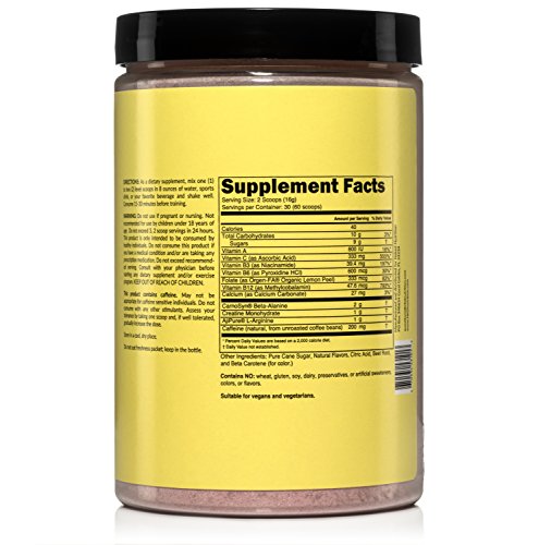 Fruit Punch Naked Energy – Fruit Punch Flavored All Natural Pre Workout Supplement for Men and Women, Vegan Friendly, No Added Sweeteners, Colors or Flavors – 30 Servings