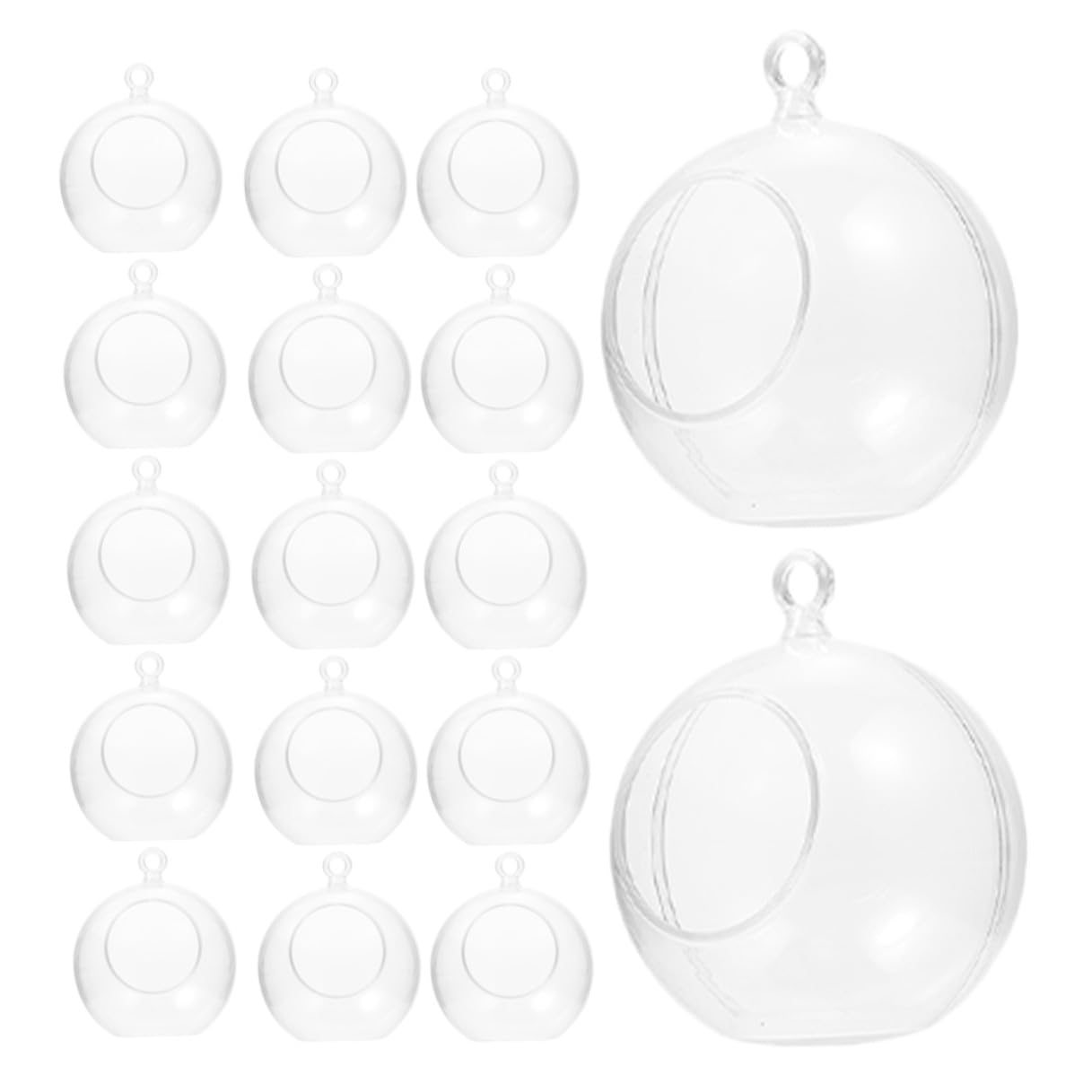 jojofuny Lot de 20 Boules Décoratives Creuses en Plastique Transparent 8 CM Boules Légères Incassables à Remplir pour Décoration Festive Mariage Anniversaire Suspendre Sapin de Noël
