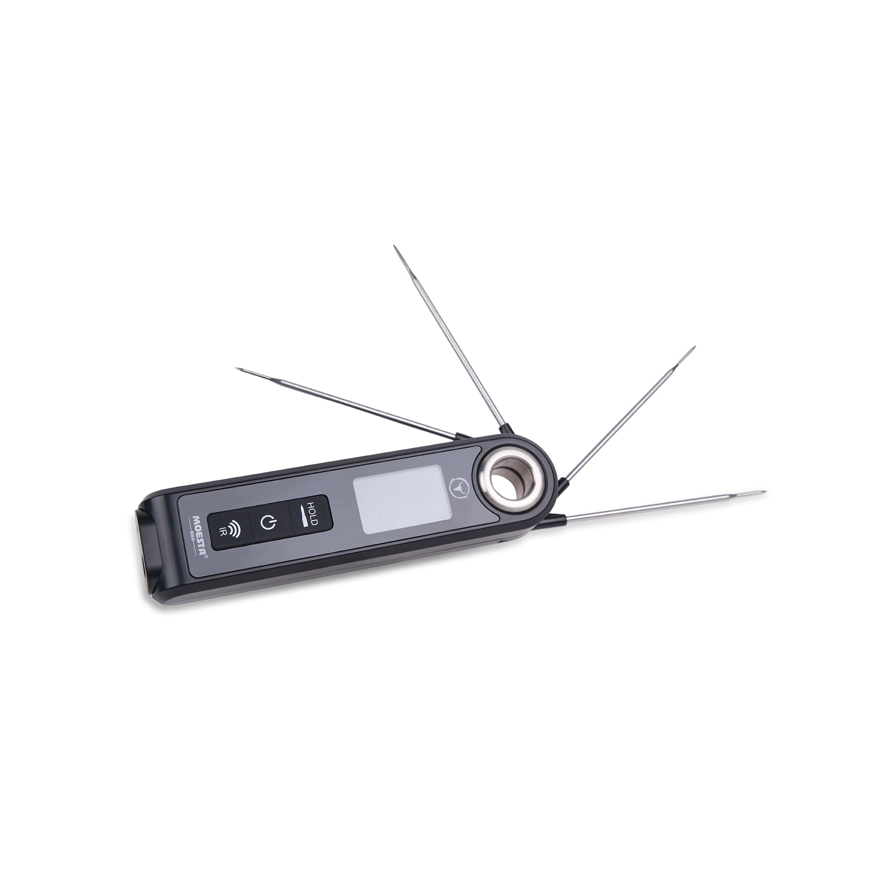 MOESTA-BBQ 19921 Yoda Infrarot-Thermometer digital - Oberflächen-, Einstich-, Grillthermometer für Braten, Steak, Burger