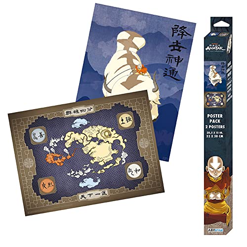 ABYstyle Avatar   Appa & Carte   Set 2 Posters '52x38'