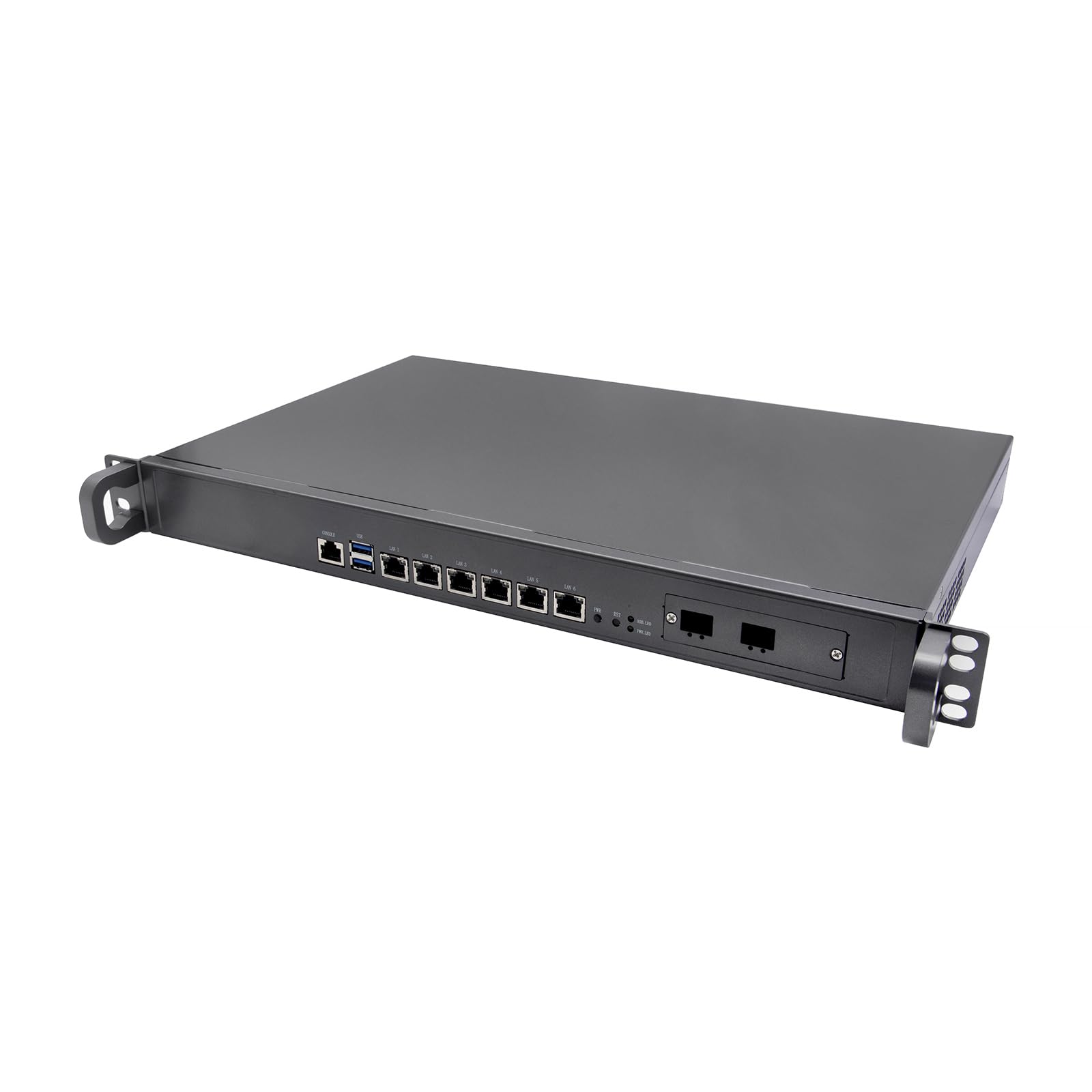 1U Firewall Appliance, PFSense, Mikrotik, OPNsense, VPN, Network Security Hardware, I5 3210M, RZ02, 6 x 2.5GbE 226-V LAN, 2 x I350 1GbE LAN, Console, 0 RAM, 0 Storage, Barebone No System