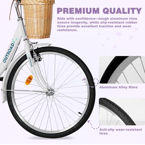 Max4out 24 Inch Rattan Basket Bike